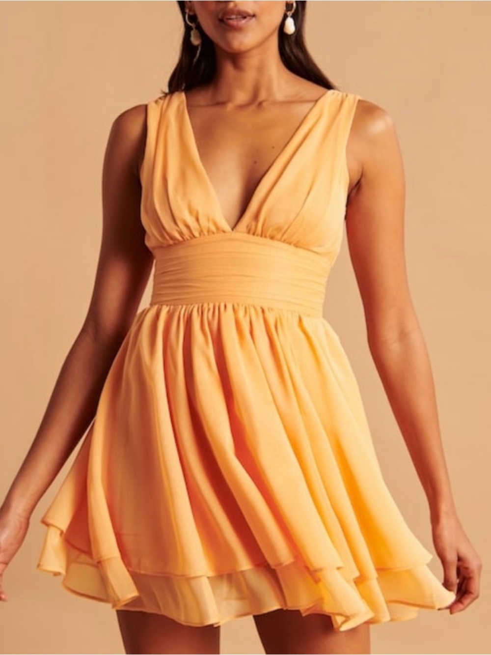 NEW Abercrombie flirty drama mini dress Large